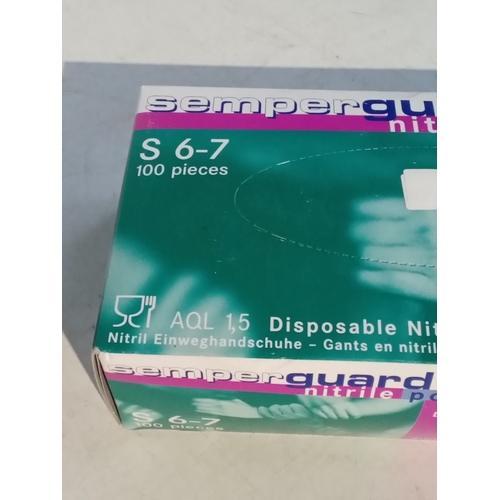 240 - Box of Semper guard Nitrile powder free gloves size small. 100 piece's