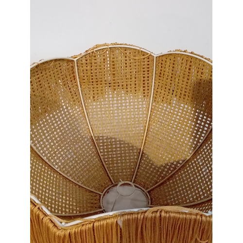 235 - Retro Rattan lamp shade in good clean condition