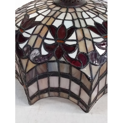 33 - Vintage lamp shade. Believed to be Tiffany but unmarked. Fairly heavy, good quality great detail sma... 