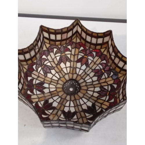 33 - Vintage lamp shade. Believed to be Tiffany but unmarked. Fairly heavy, good quality great detail sma... 