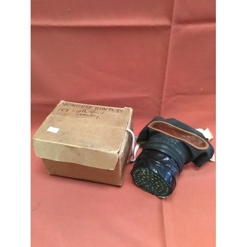 27 - Vintage gas mask with original card box