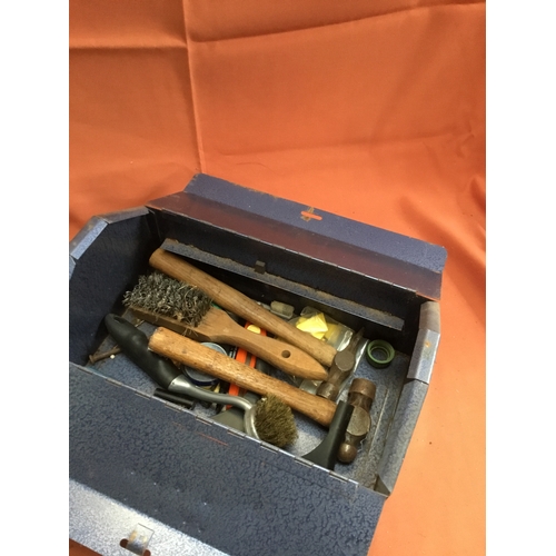 461 - Rabone Chesterman Enox metal toolbox with contents