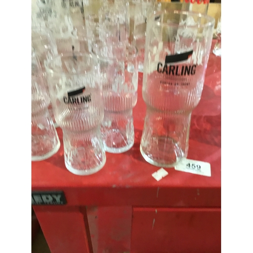 278 - Set of Carling Glasses - Fourteen Half Pint and Fifteen Pint