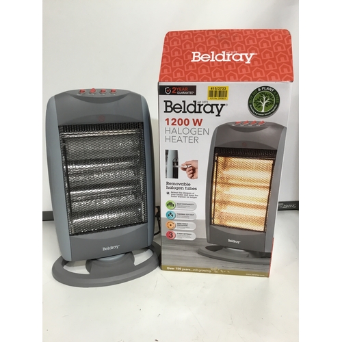 480 - Beldray 1200w halogen heater in box looks like new