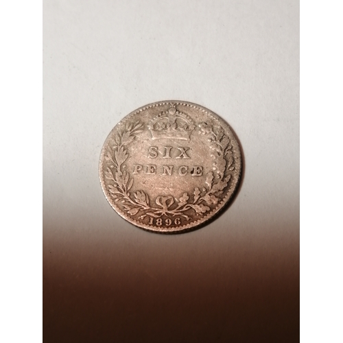 26A - 1896 Victorian sixpence