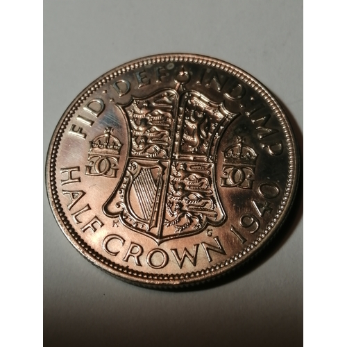 31A - 1940 halfcrown in about uncirculated condition