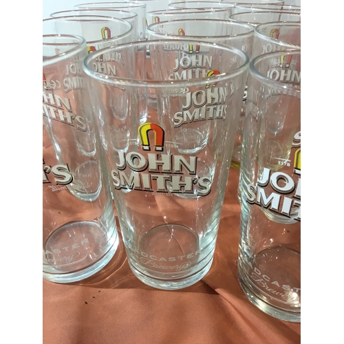 374 - Box of Eighteen John Smith Pint Glasses