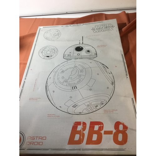 19 - Large star wars the force awakens Bb8 canvas picture 90cm x 60cm