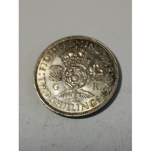 64A - 1943 florin in extremely fine condition