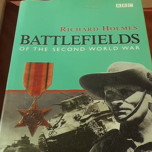 6 - 4 military related books. Military motorcycles, battles and  battlefields. Very interesting reading ... 