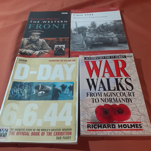 8 - 4 military related books. D Day, The Western front etc. Very interesting reading with superb illustr... 