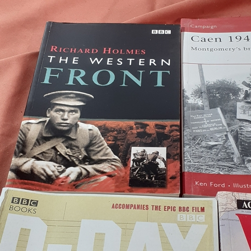 8 - 4 military related books. D Day, The Western front etc. Very interesting reading with superb illustr... 