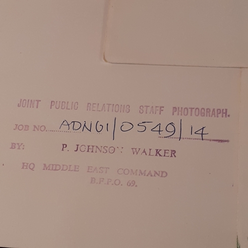 11 - Collection of black and white photographs taken by official RAF photographer P. Johnson Walker BFPO ... 