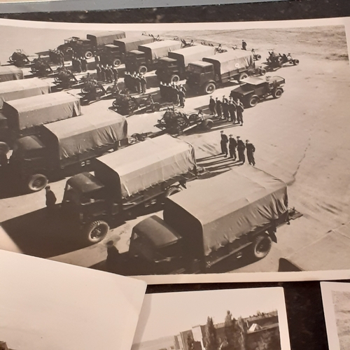 14 - A collection of miscellaneous photographs of RAF in black and white. Planes and vehicles, personnel ... 