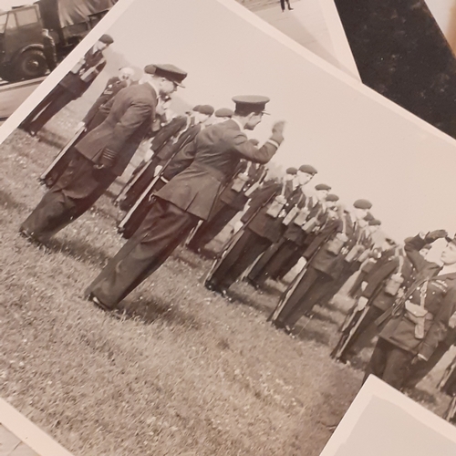 14 - A collection of miscellaneous photographs of RAF in black and white. Planes and vehicles, personnel ... 