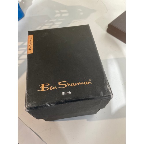 26 - Ben Sherman stainless steel watch with box (needs a battery)