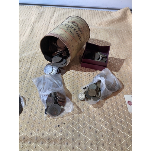 42 - Large old English coinage inc coppers, brass three pence, old 10p & more