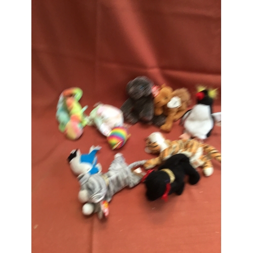 43 - Quantity of TY beanie plush - most with tags