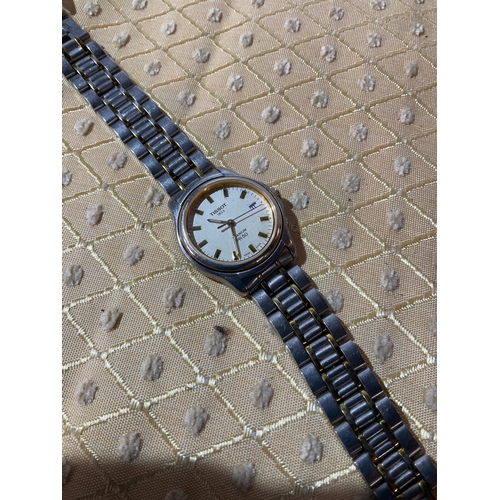 52 - Tissot titanium PR50 watch - broken strap