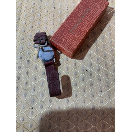 53 - Ingersoll 9 jewel watch with leather strap
