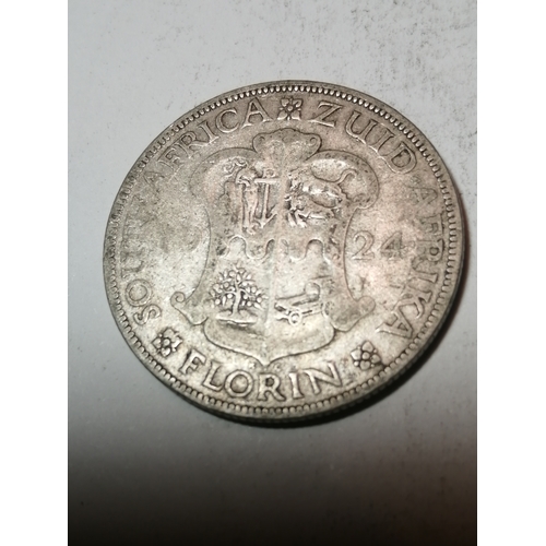 54A - COINS : SOUTH AFRICA 1924 silver florin