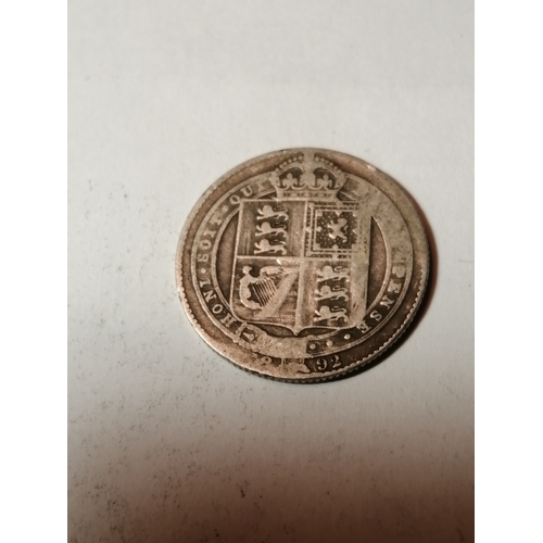 66A - COINS : 1892 Victorian shilling