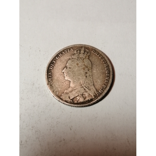 66A - COINS : 1892 Victorian shilling
