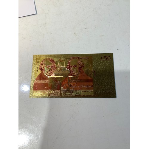 45 - Queen Elizabeth foil £50 note & year of the tiger 1988 stamp