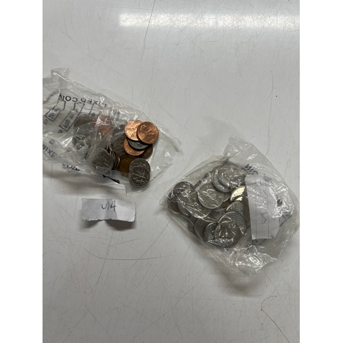 63B - Canadian & USA mixed coinage