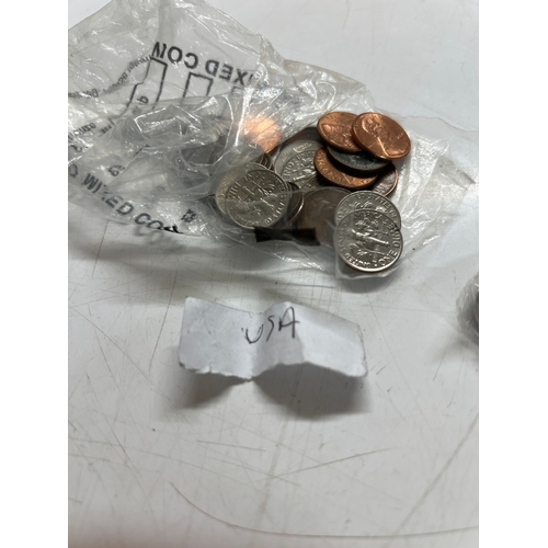 63B - Canadian & USA mixed coinage