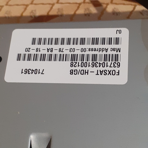 40B - Humax Foxsat - HD Digital box. As new in box with all accessories, instructions and remote