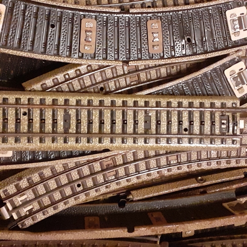 41A - Large quantity of model railway track.  Over 50 pieces. Largely undamaged. Light rusting on parts