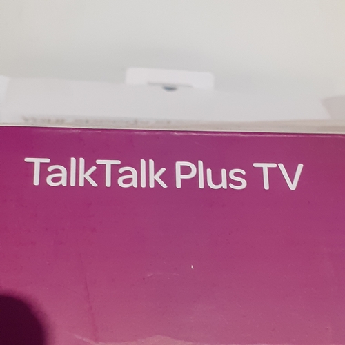 42B - 3 x Talk Talk plus TV boxes. 2 as new with no remotes and one unboxed. Models DN372T