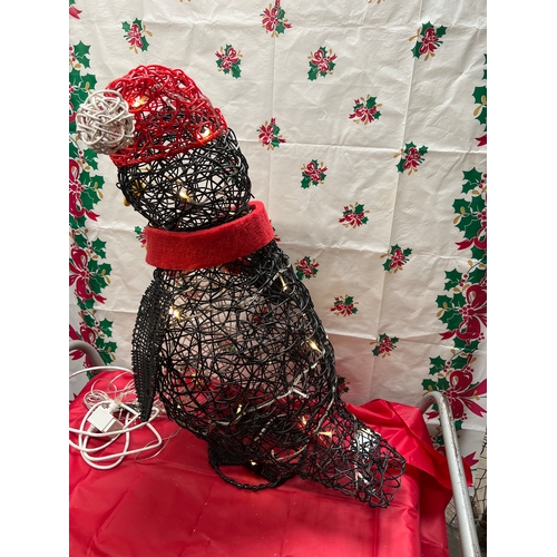 18 - Large (3ft) wicker light up Christmas penguin