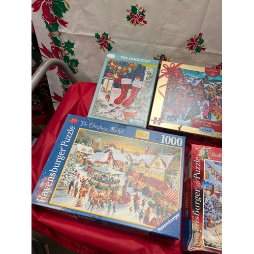 23 - 4x 1000 piece Christmas themed jigsaw - fun for all the family