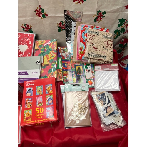 46 - Christmas crafting lot inc paper, cards, tags, crackers & more