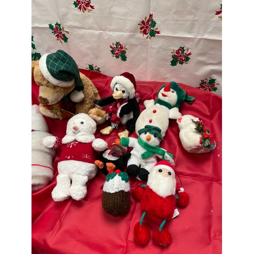 47 - Quantity of Christmas related plush items