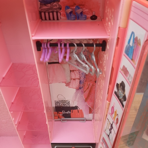 13 - Children's toys. Barbie wardrobe,  Ninja turtle, vintage doll and pull along train and Fisher Price ... 