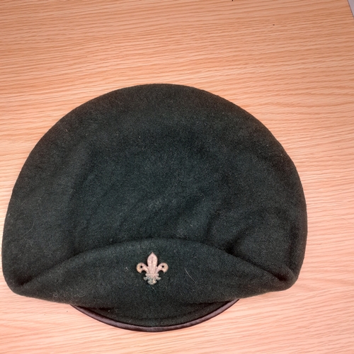 19A - Boy scout beret with cap badge. Shows age. No damage but requires a clean up.