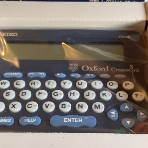 6 - Seiko electronic crossword solver. Model ER 3500. As new in box. Box has some wear.