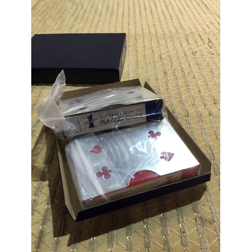 24 - Silver plated playing card holder - in new condition