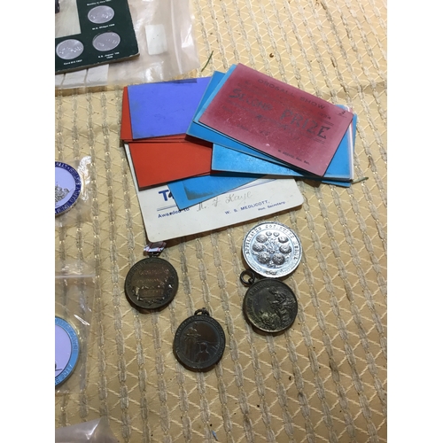 26 - Collectible lot of stamps, medallions, ties & historic cars coins collection