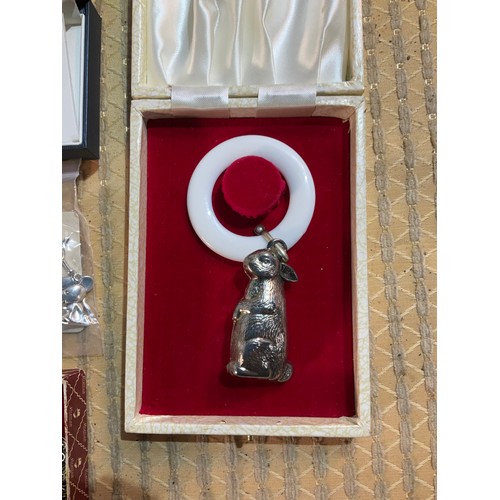 36 - Quantity of costume jewellery inc ear rings, pearl necklace, Stratton pocket watch & more