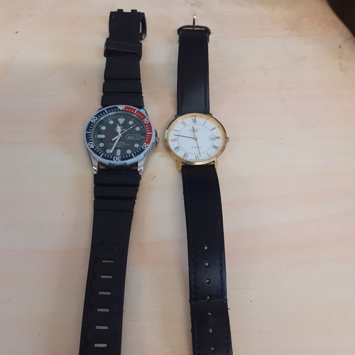 16 - Lorus Sports watch and Rotary watch. Both working. Lorus has loose back but both good condition