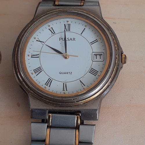 10 - Sekonda watch (boxed) plus a pulsar watch. Stainless Steel bracelets. Good used condition. Both not ... 