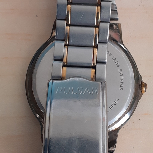 10 - Sekonda watch (boxed) plus a pulsar watch. Stainless Steel bracelets. Good used condition. Both not ... 