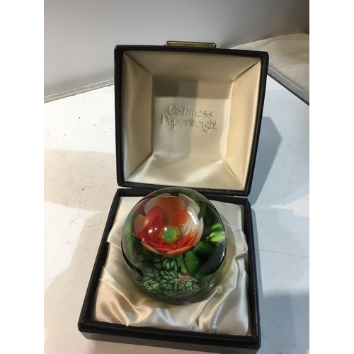 7 - Caithness large boxed flowered paperweight