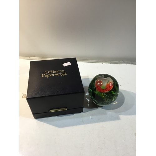 7 - Caithness large boxed flowered paperweight