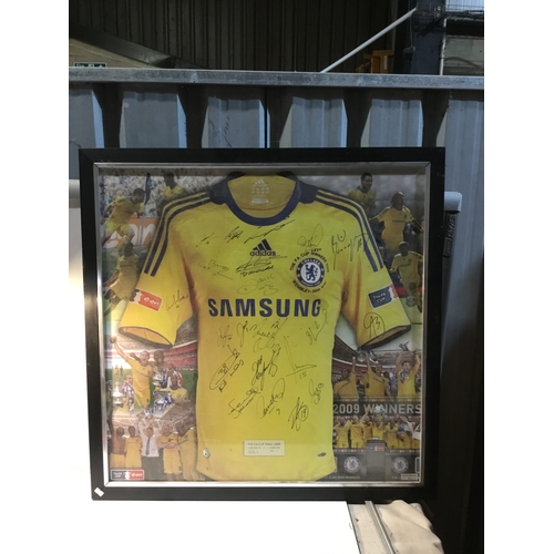 27 - Large Framed and signed picture of The FA Cup Final 2009 Chelsea 2 Everton 1 signed by players - 100... 