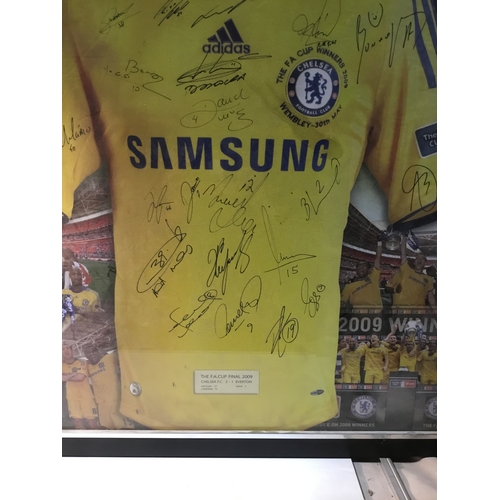 27 - Large Framed and signed picture of The FA Cup Final 2009 Chelsea 2 Everton 1 signed by players - 100... 